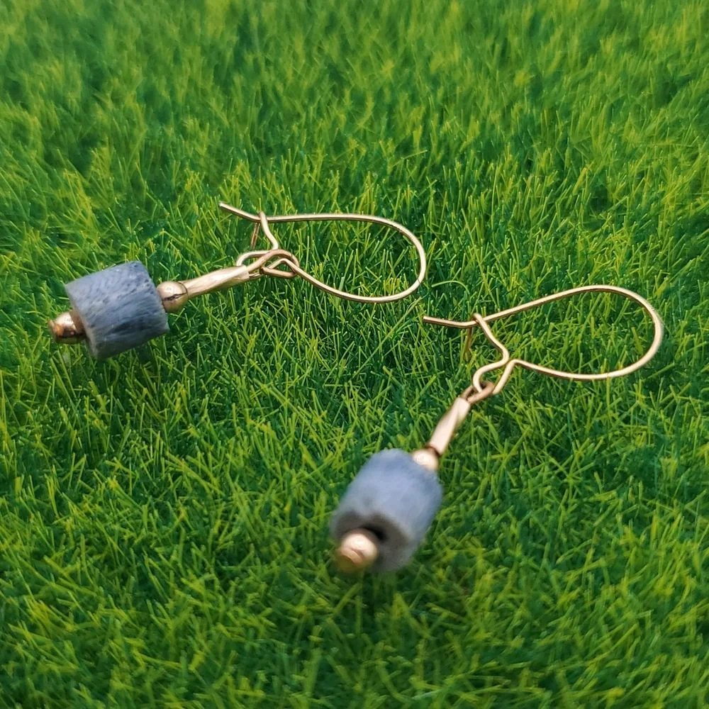 Artisan Blue Jean Coral Drop Earrings  E1032